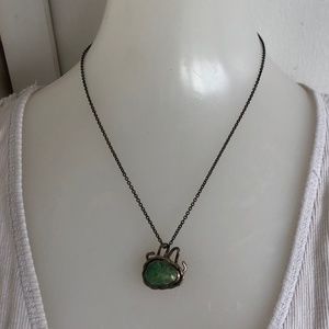 Green Pendant Costume Jewelry Necklace